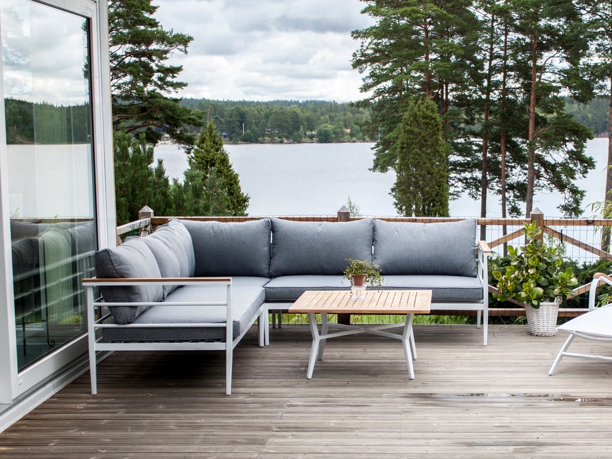 Komplet vrtnega pohištva Dallas 525 (Bela + Siva)