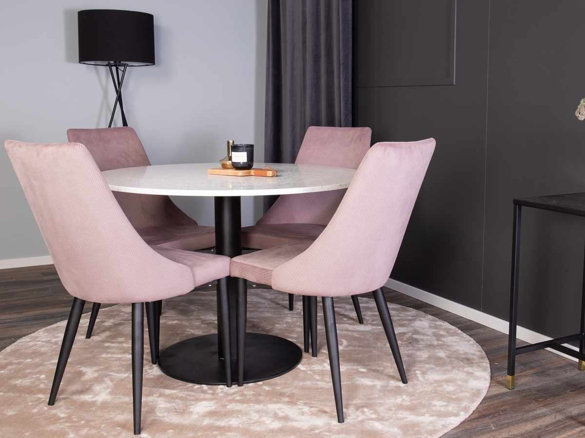 Jedilniški komplet Dallas 1169 (Roza + Črna)