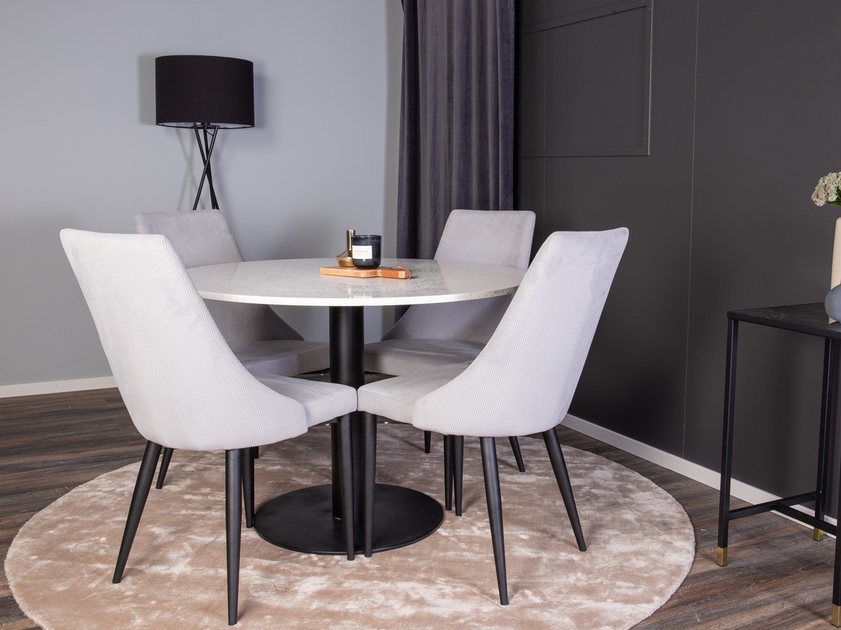 Jedilniški komplet Dallas 1169 (Siva + Črna)