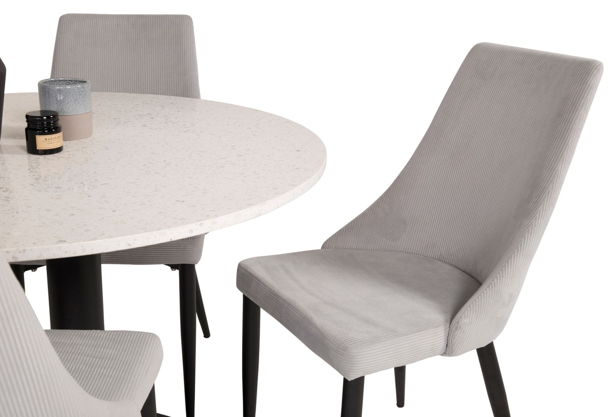 Jedilniški komplet Dallas 1169 (Siva + Črna)