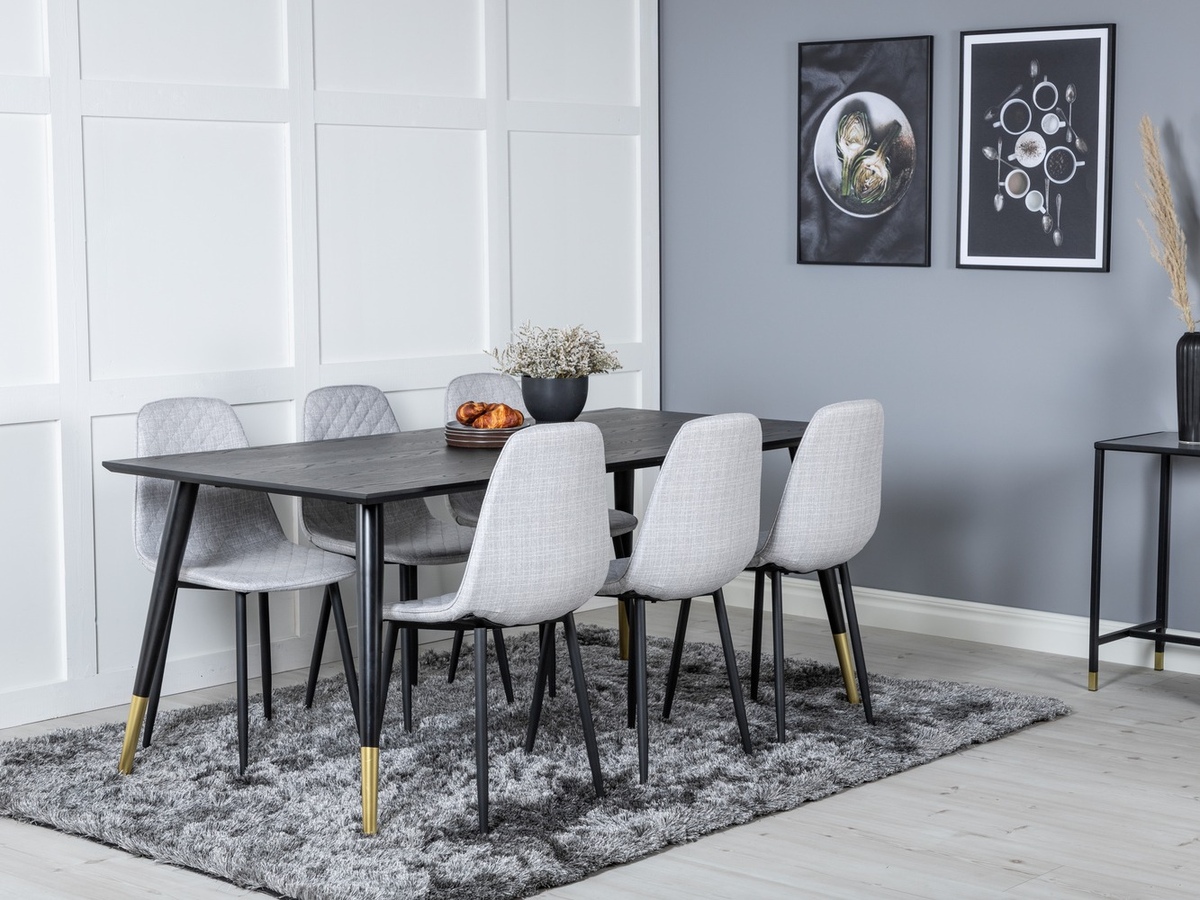 Jedilniški komplet Dallas 2594 (Črna + Medenina)