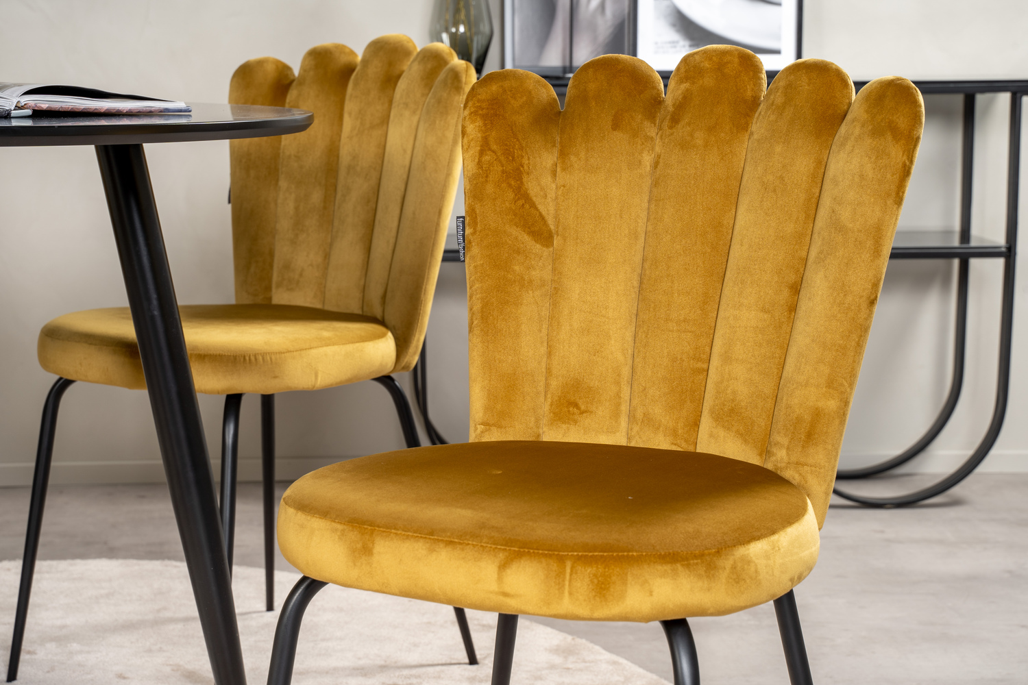 Jedilniški komplet Dallas 1264 (Rumena + Črna)