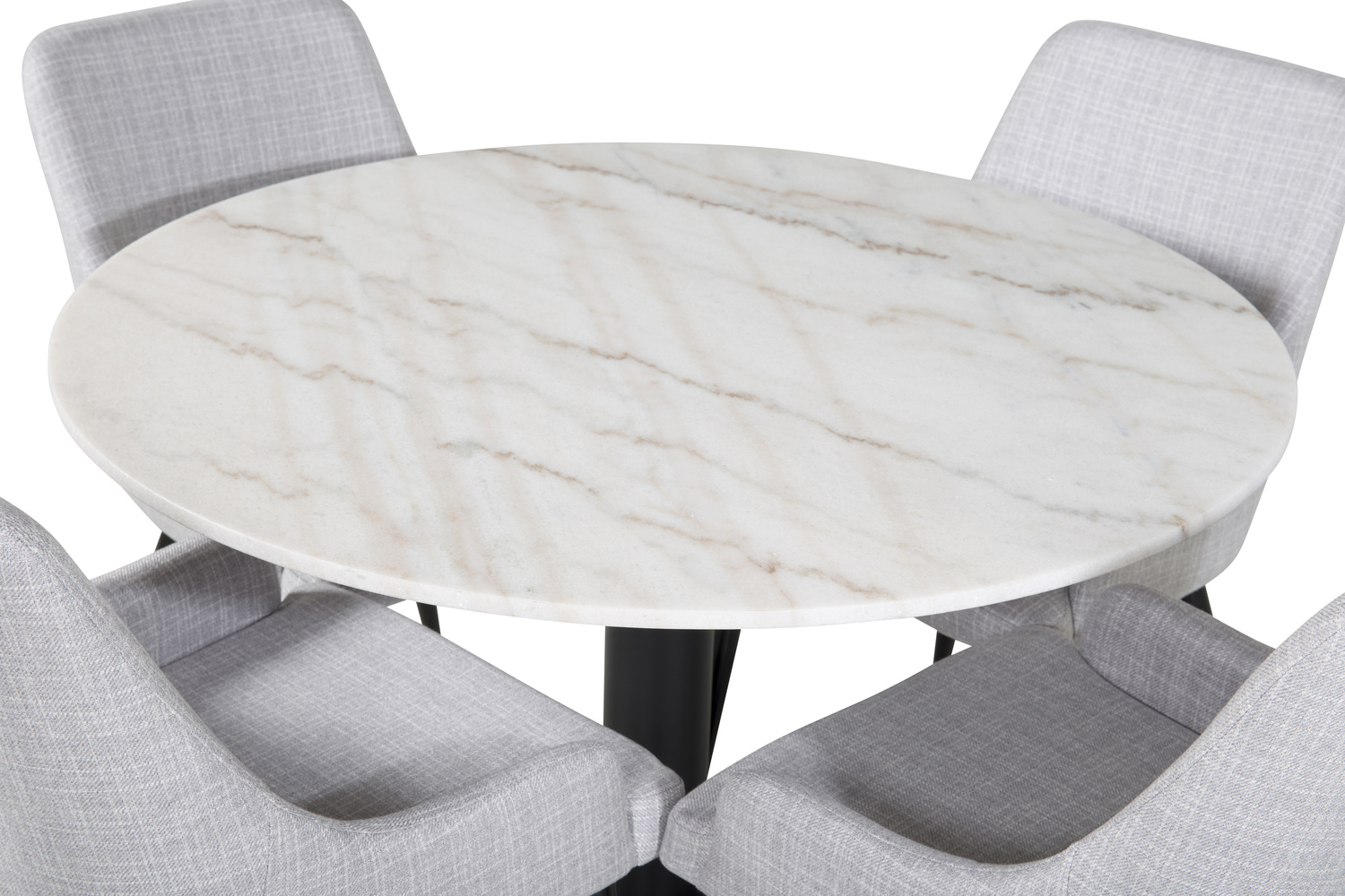 Jedilniški komplet Dallas 1300 (Svetlo siva + Črna)