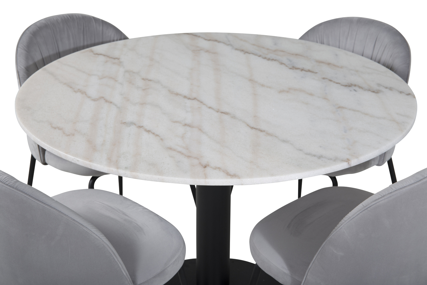 Jedilniški komplet Dallas 1303 (Siva + Črna)