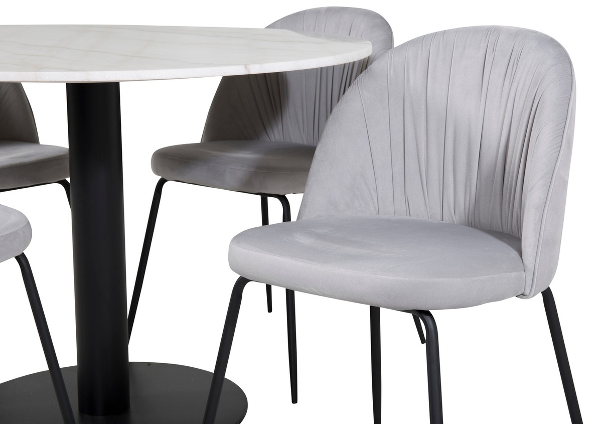 Jedilniški komplet Dallas 1303 (Siva + Črna)