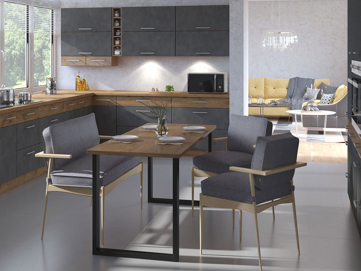 Miza Tucson 138 (Hrast lancelot + Črna)