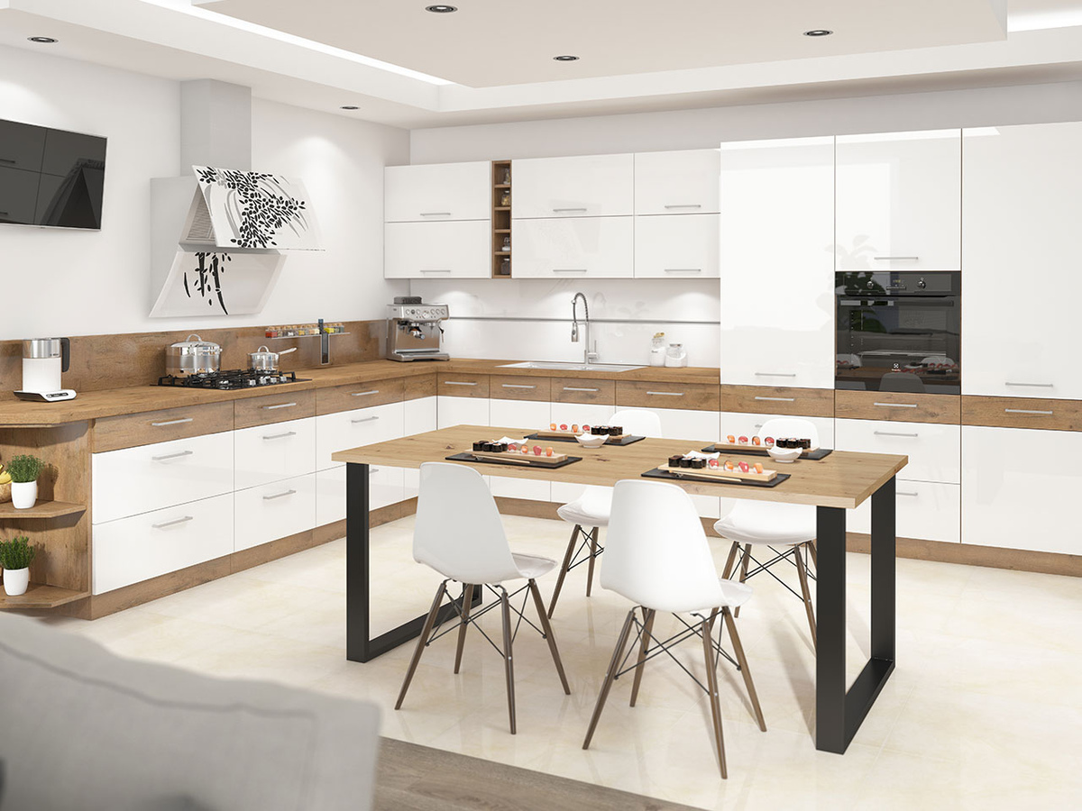 Miza Tucson 139 (Artisan hrast + Črna)