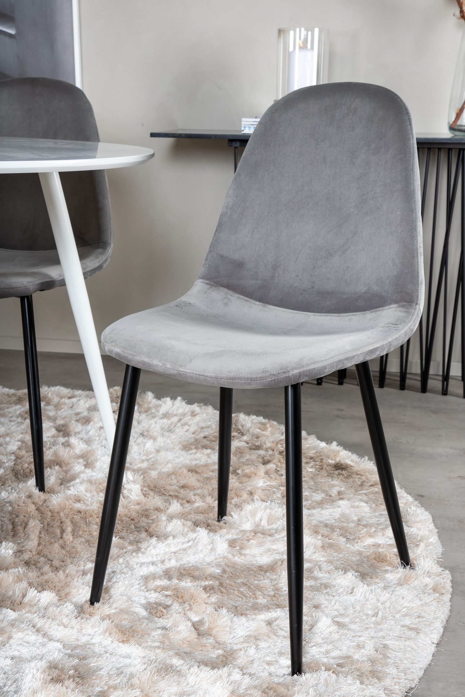 Jedilniški komplet Dallas 1581 (Siva + Črna)