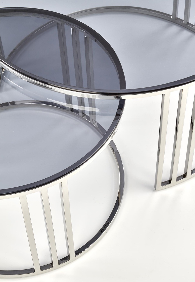 Komplet klubskih mizic Houston 1503 (Srebrna)