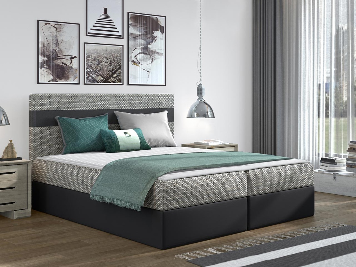 Boxspring postelja Memphis 101 (Lawa 05 + Soft 011)