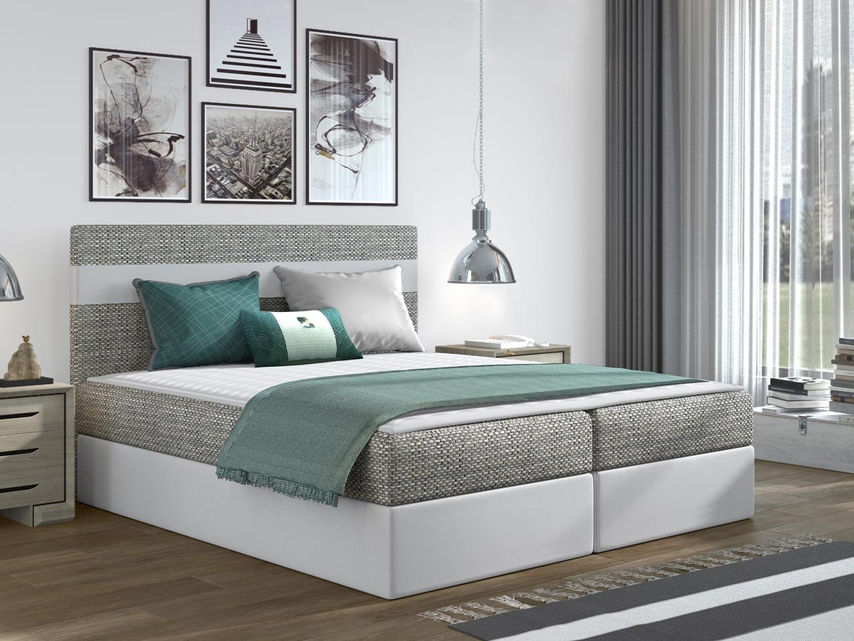 Boxspring postelja Memphis 101 (Lawa 05 + Soft 017)