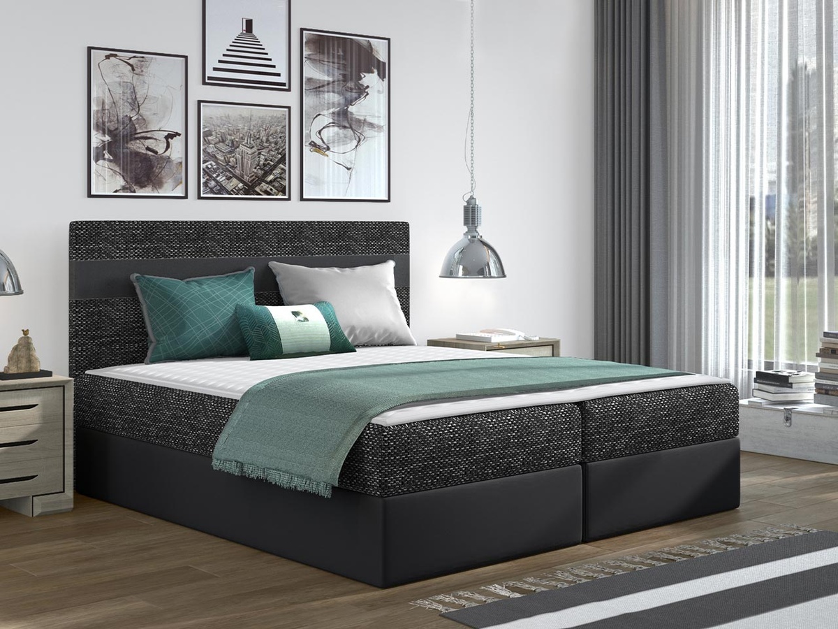 Boxspring postelja Memphis 101 (Lawa 06 + Soft 011)