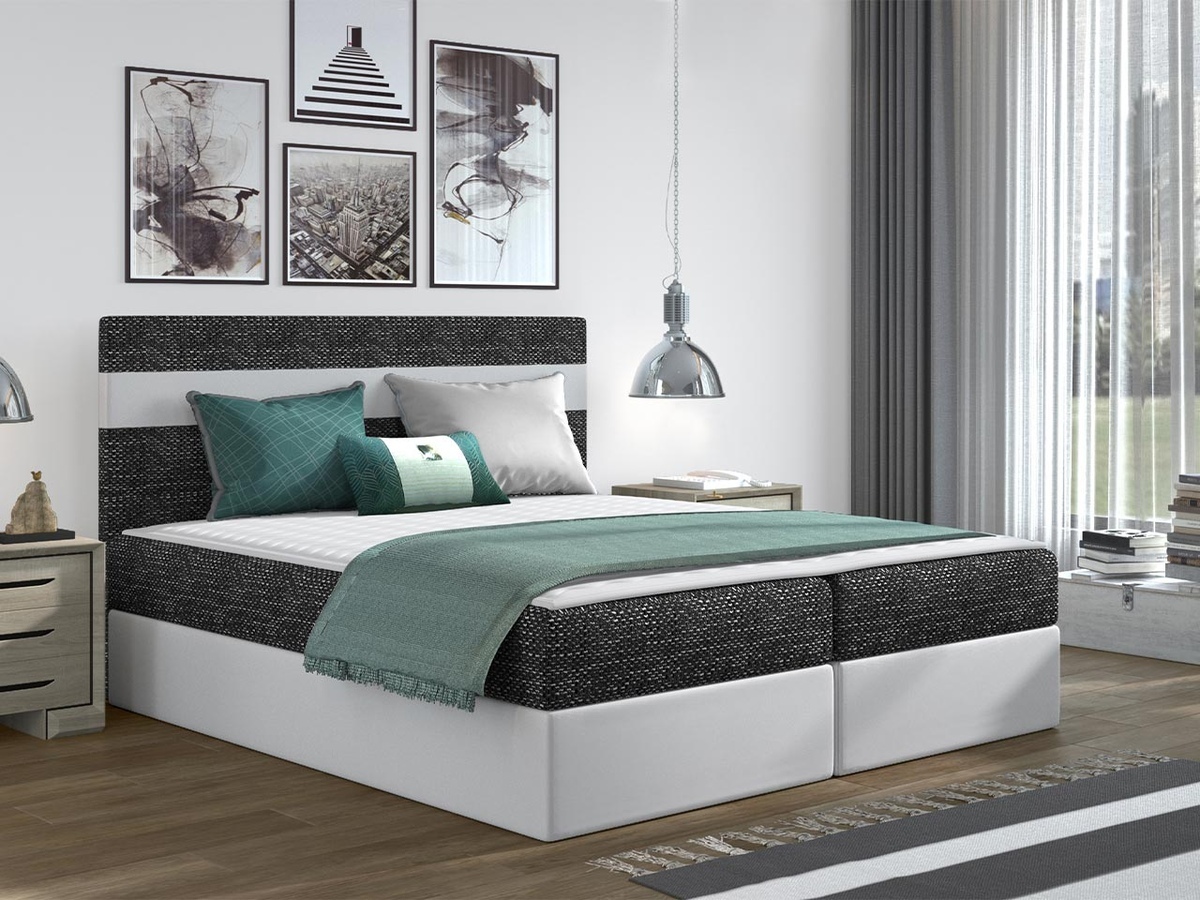 Boxspring postelja Memphis 101 (Lawa 06 + Soft 017)