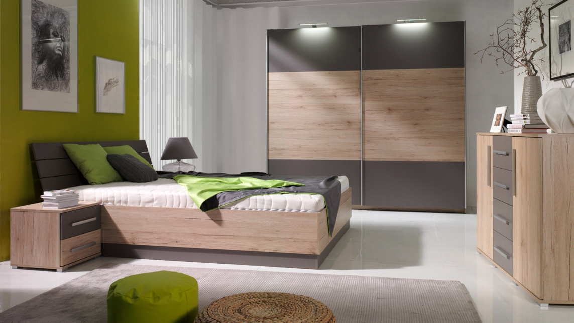 Komoda Murrieta 148 (Hrast San Remo + Siva)