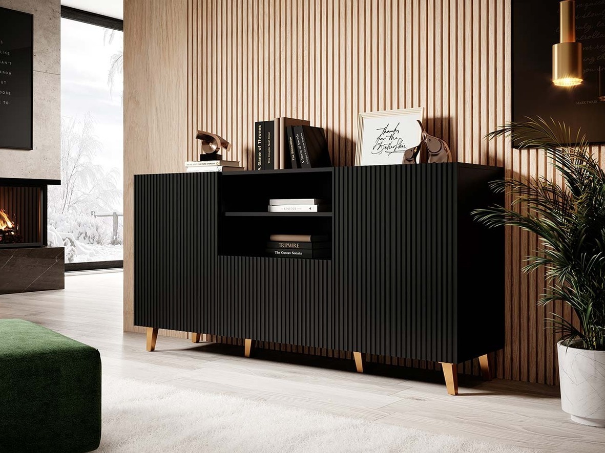 Komoda Levmari 100 (Črna)