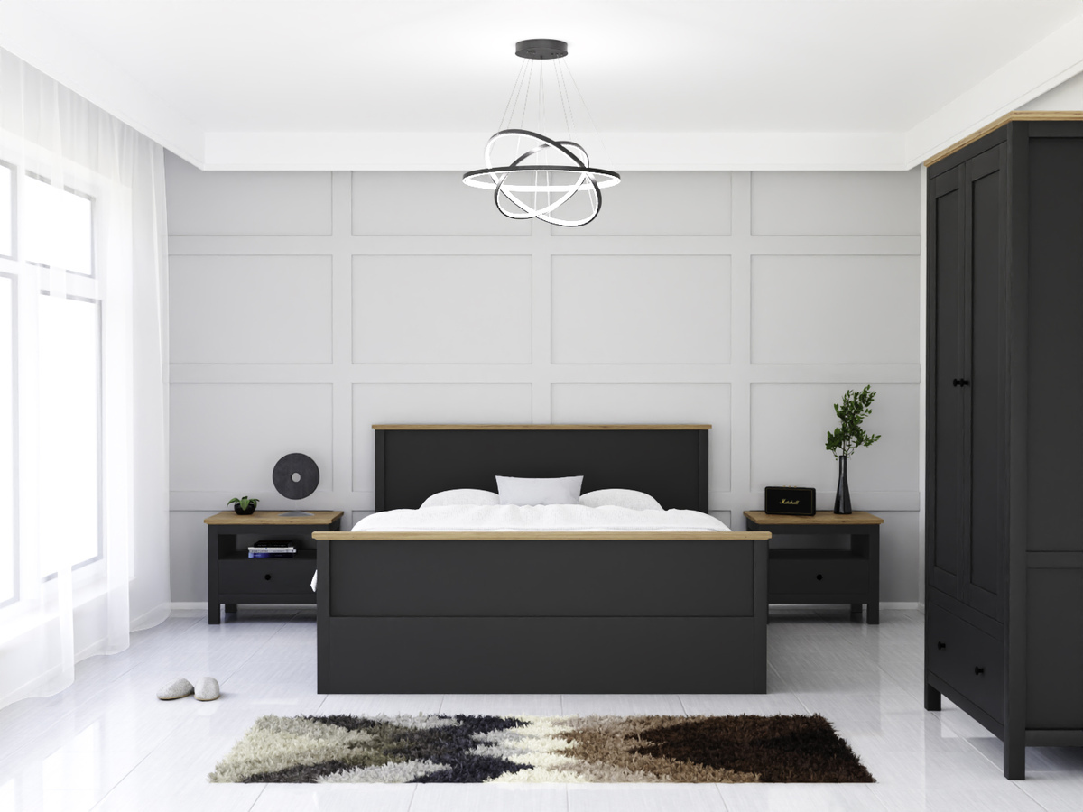 Komplet spalnic Sordoro 123 (Grafit + Artisan hrast)