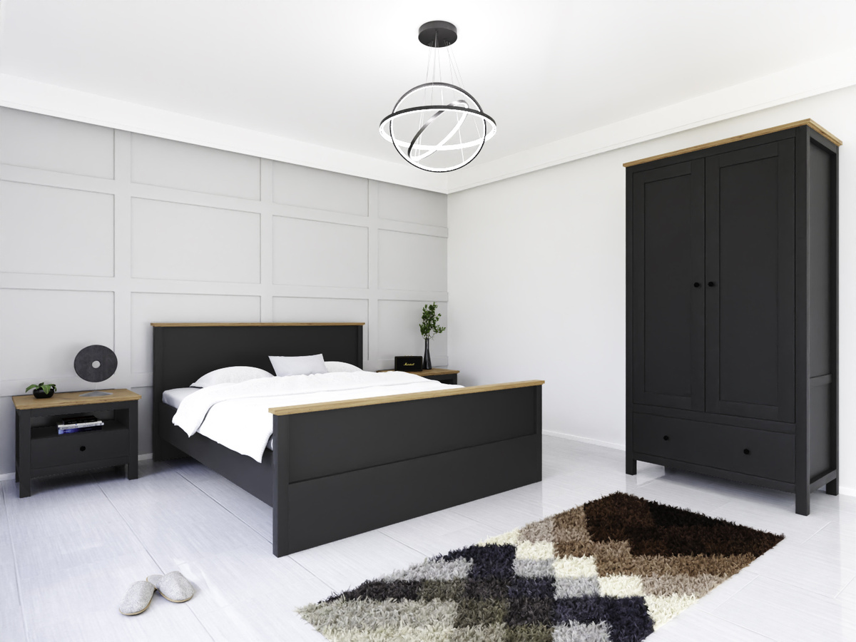 Komplet spalnic Sordoro 123 (Grafit + Artisan hrast)