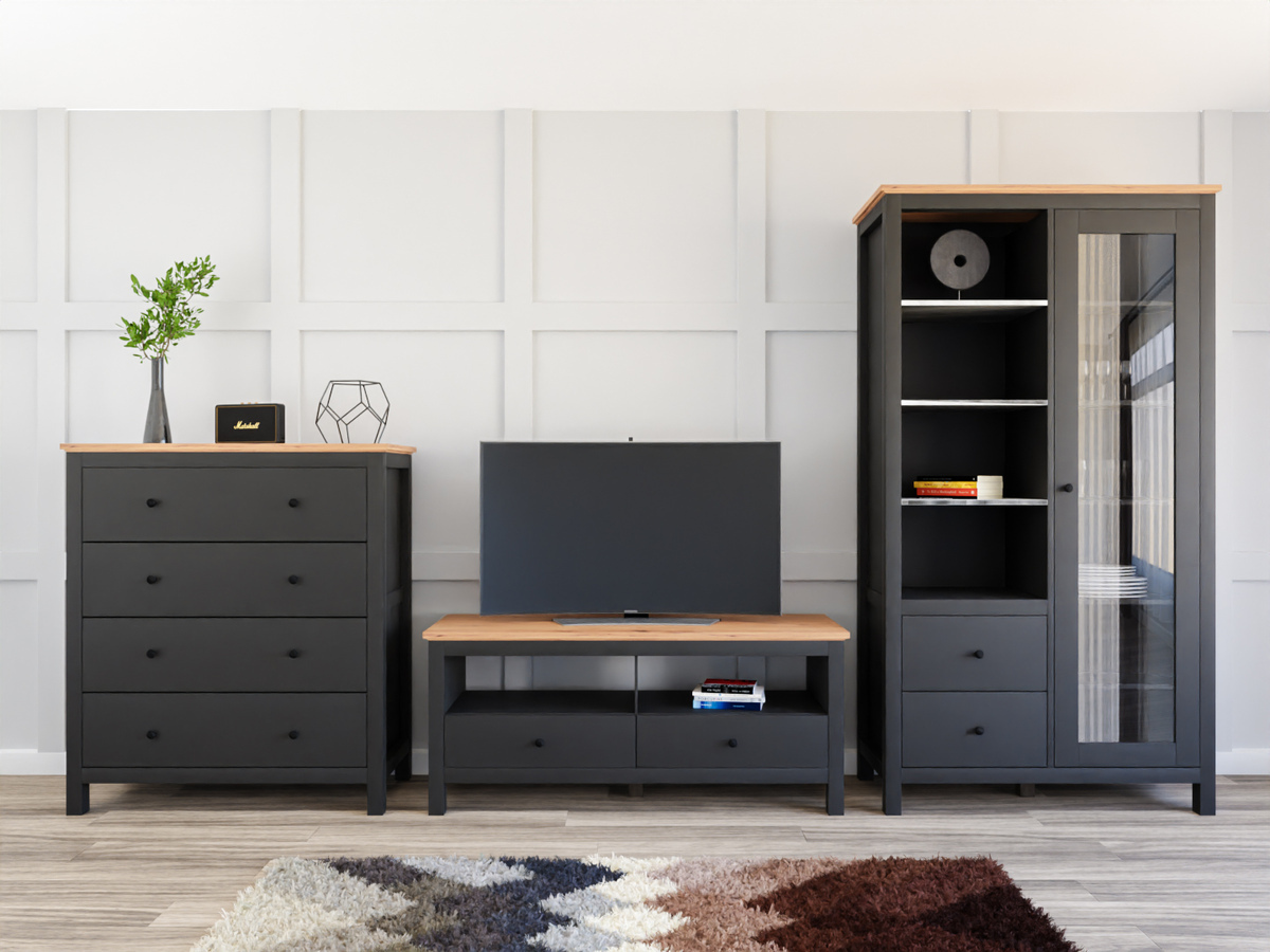 Komplet za dnevno sobo Sordoro 125 (Grafit + Artisan hrast)