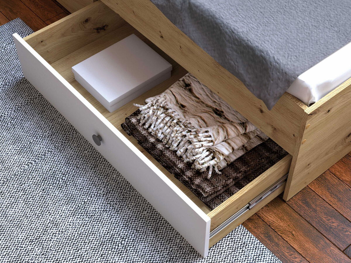 Pohištveni komplet Almira 114 (Artisan hrast + Bela + Siva)