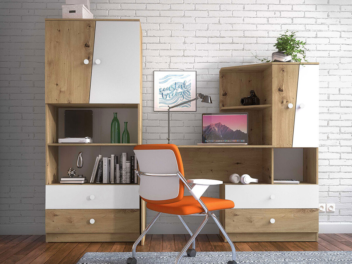 Pohištveni komplet Almira 115 (Artisan hrast + Bela)