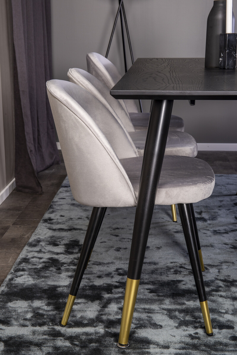 Jedilniški komplet Dallas 346 (Siva + Črna)