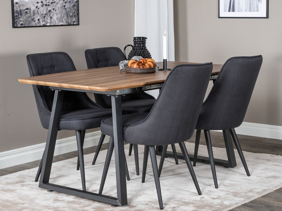 Jedilniški komplet Dallas 332 (Črna)