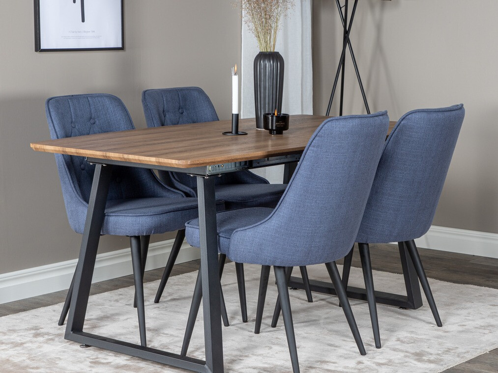 Jedilniški komplet Dallas 332 (Modra + Črna)