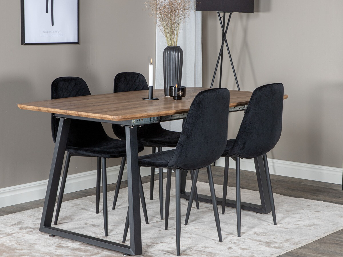 Jedilniški komplet Dallas 336 (Črna)