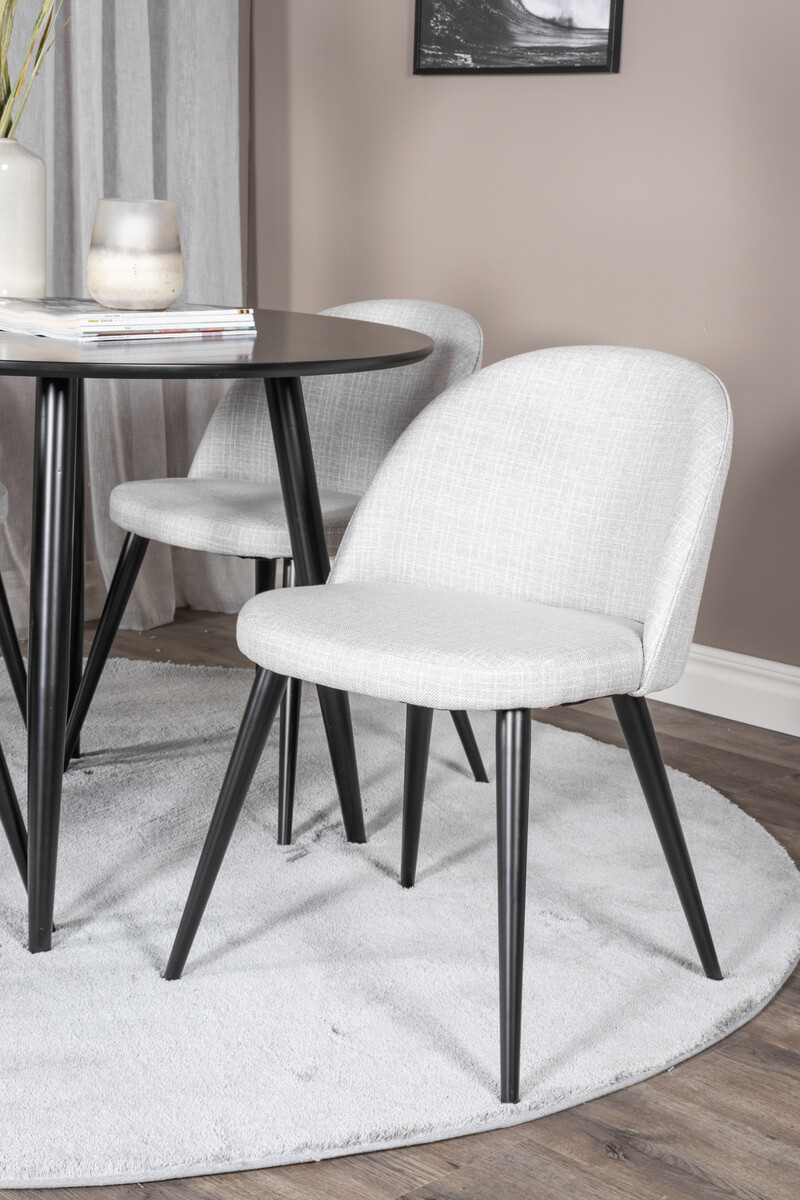 Jedilniški komplet Dallas 343 (Svetlo siva + Črna)