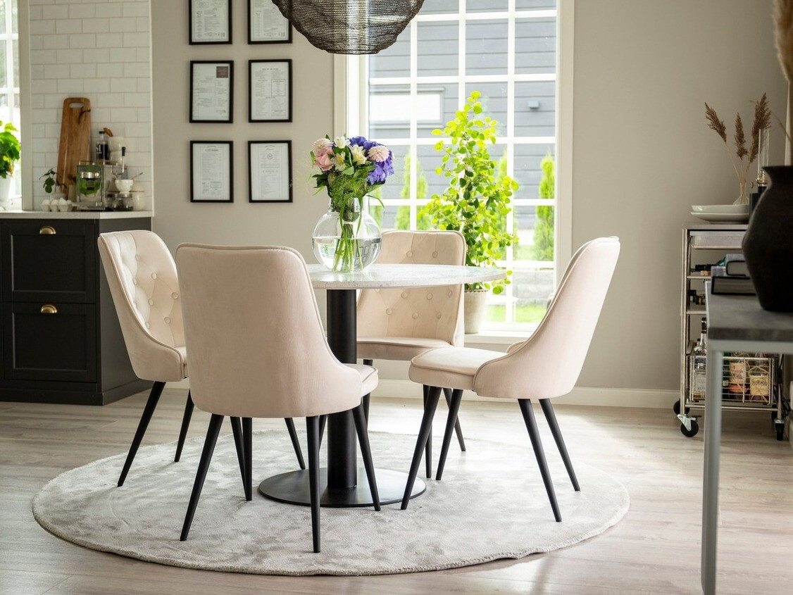 Jedilniški komplet Dallas 1160 (Bež + Črna)