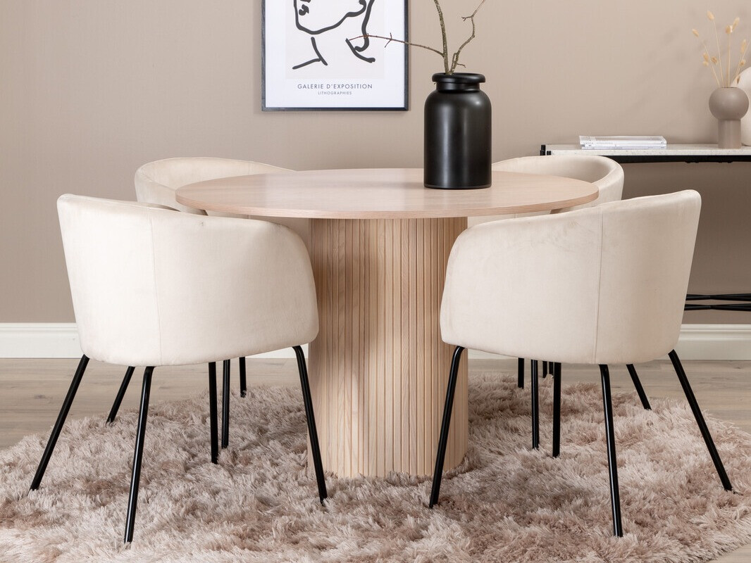 Jedilniški komplet Dallas 2557 (Krema + Črna)