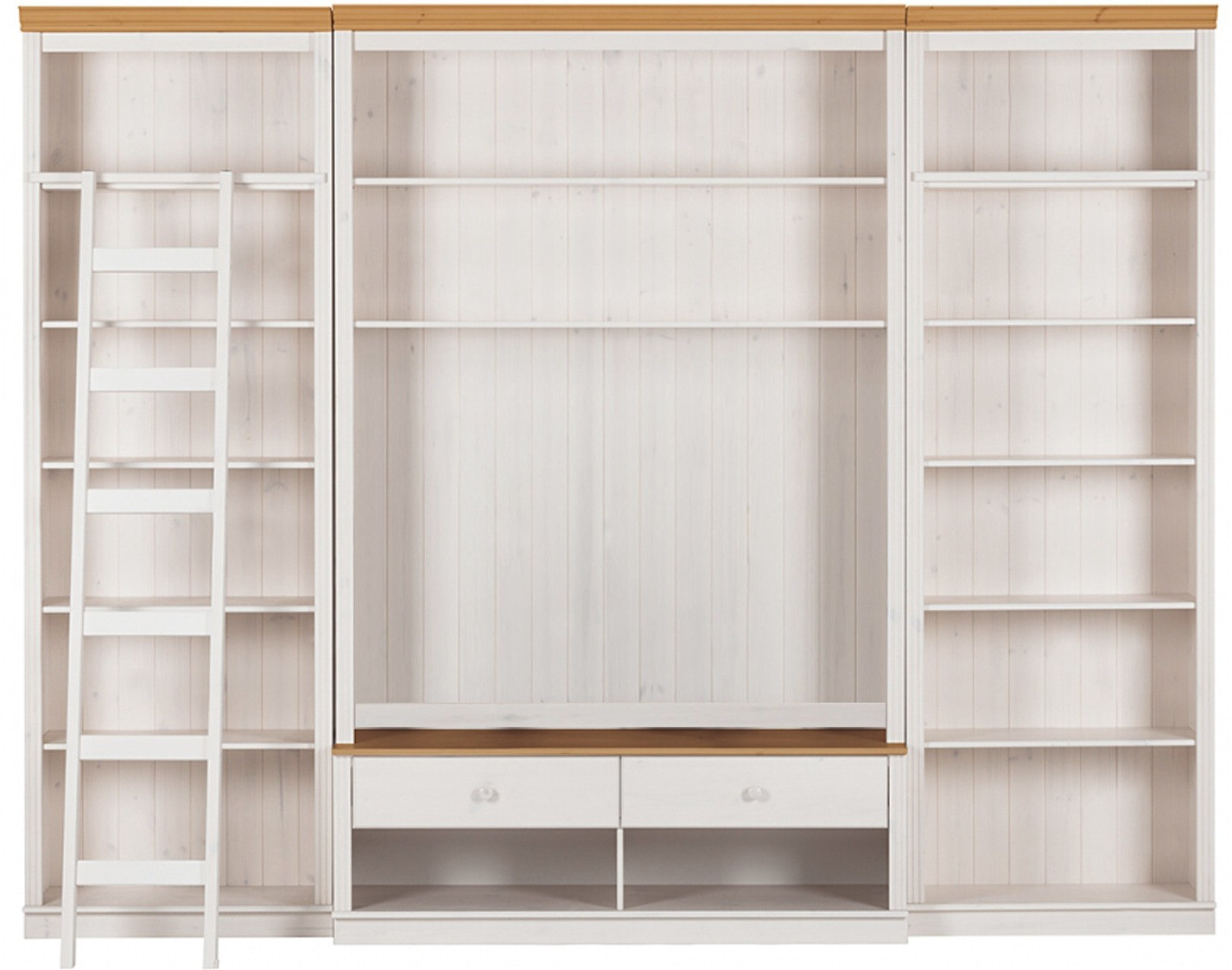 Komplet za dnevno sobo Saltoro 108 (Bela + Medeni hrast)