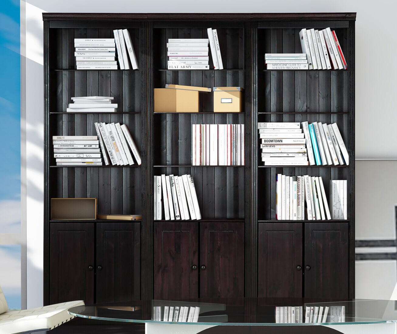 Komplet polic Saltoro 117 (Temno rjava)