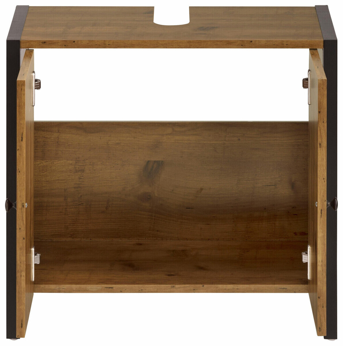 Kopalniški komplet Larnovo 117 (Temen hrast + Črna)