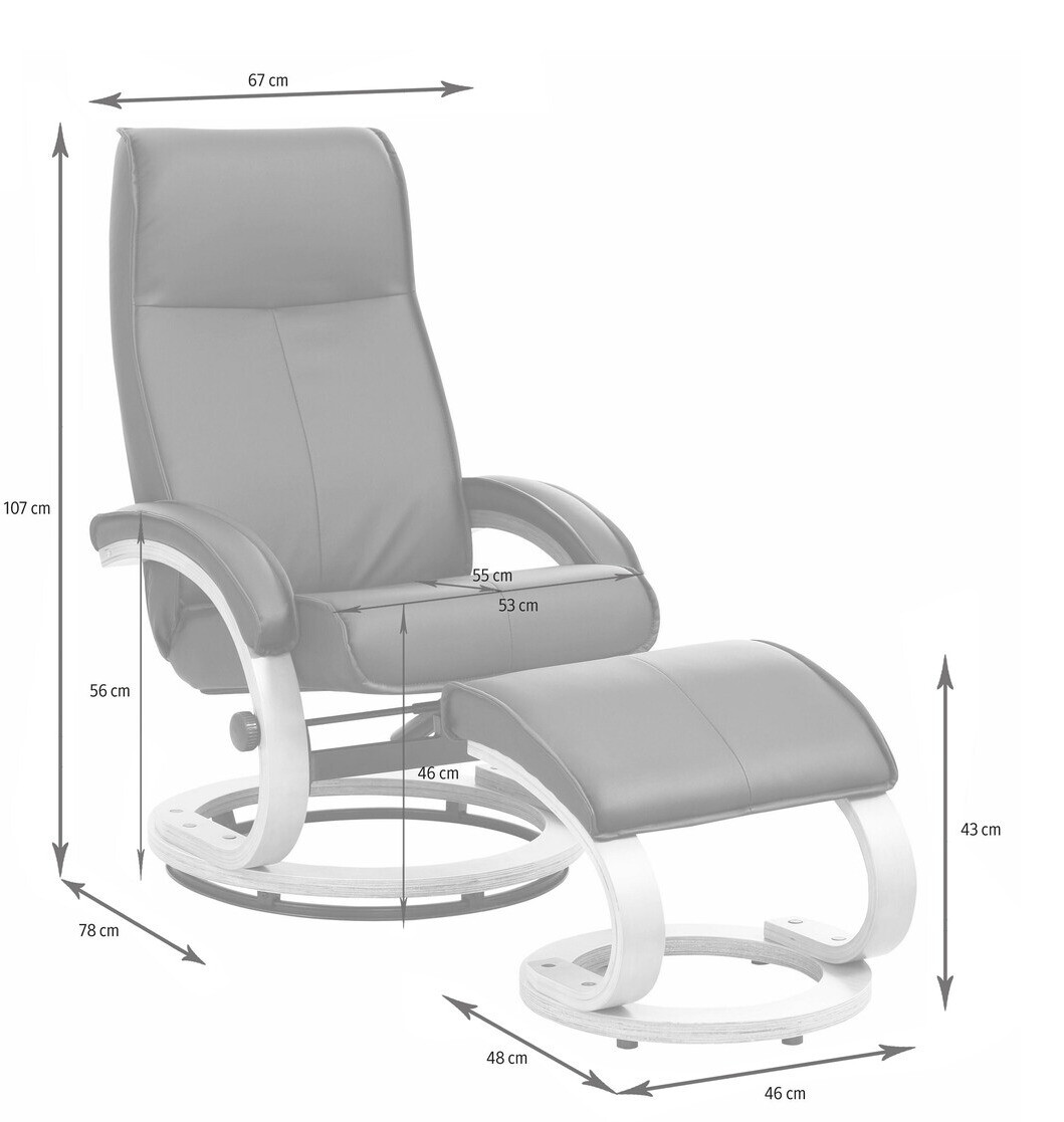 Fotelj Denton 195 (Antracit + Rjava)