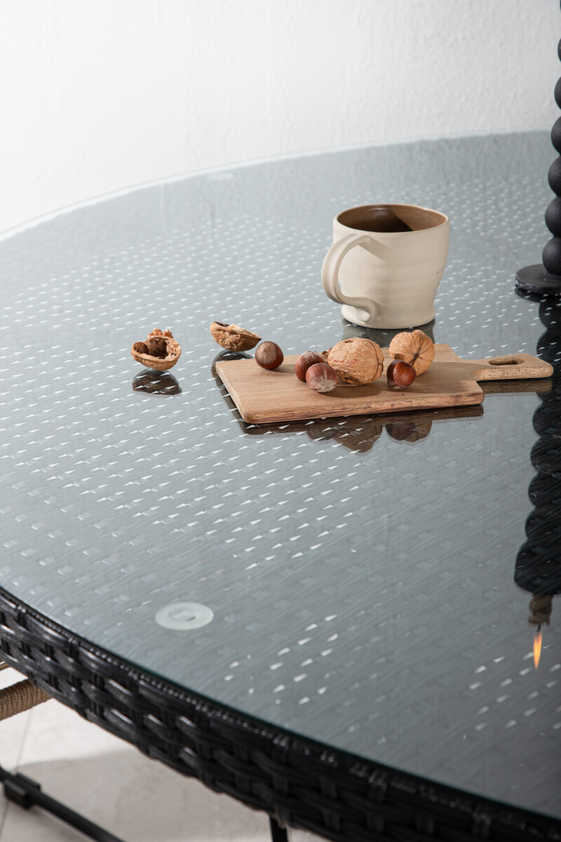 Vrtna miza Dallas 667 (Črna + Siva)