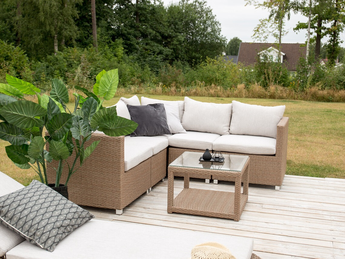 Komplet vrtnega pohištva Dallas 772 (Rjava + Bela)