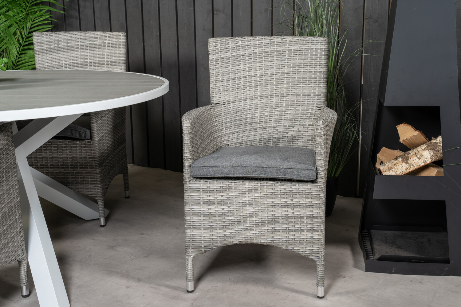 Komplet mize in stolov Dallas 2974 (Siva)