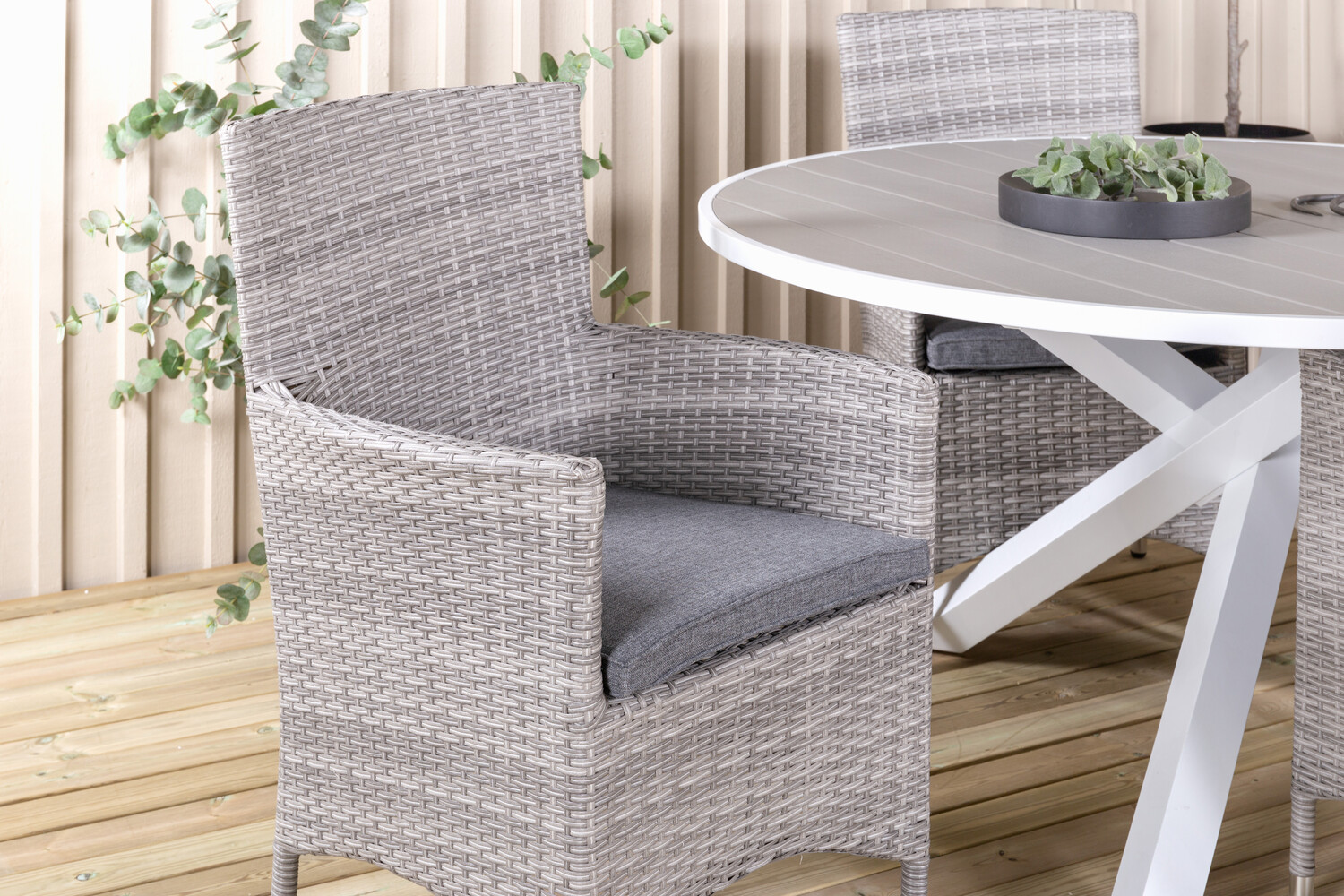 Komplet mize in stolov Dallas 2974 (Siva)