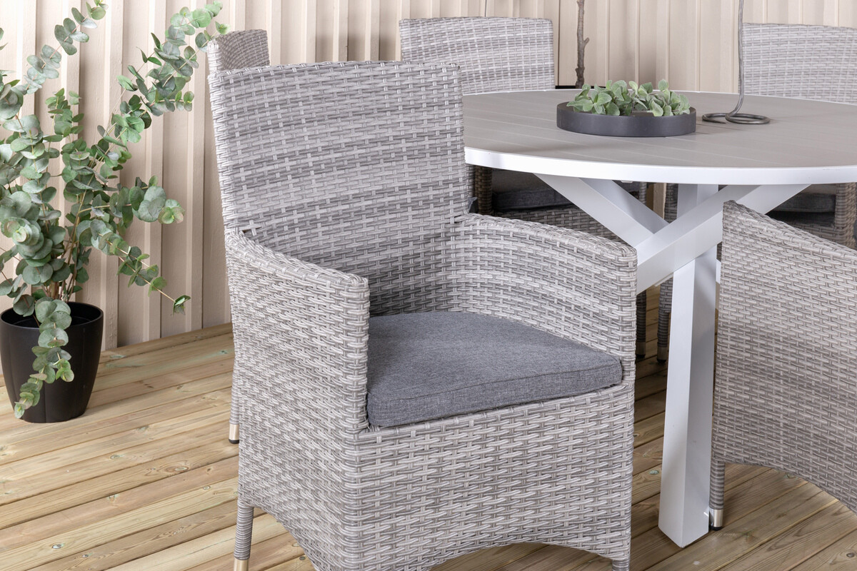 Komplet mize in stolov Dallas 3018 (Siva)