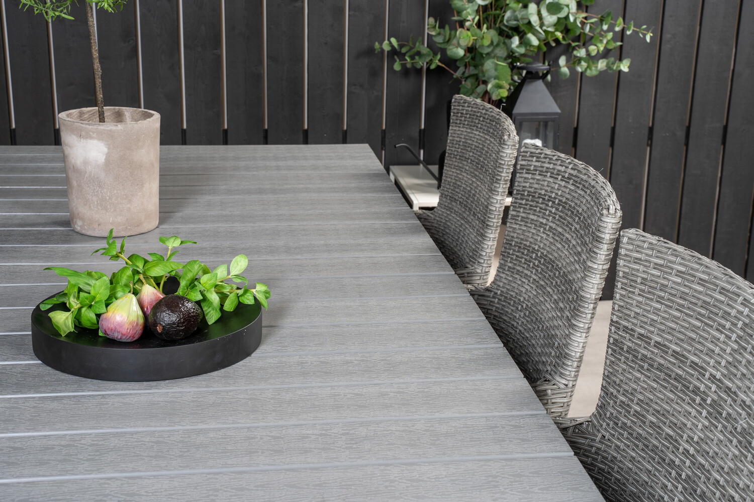 Komplet mize in stolov Dallas 3030 (Bela + Siva)