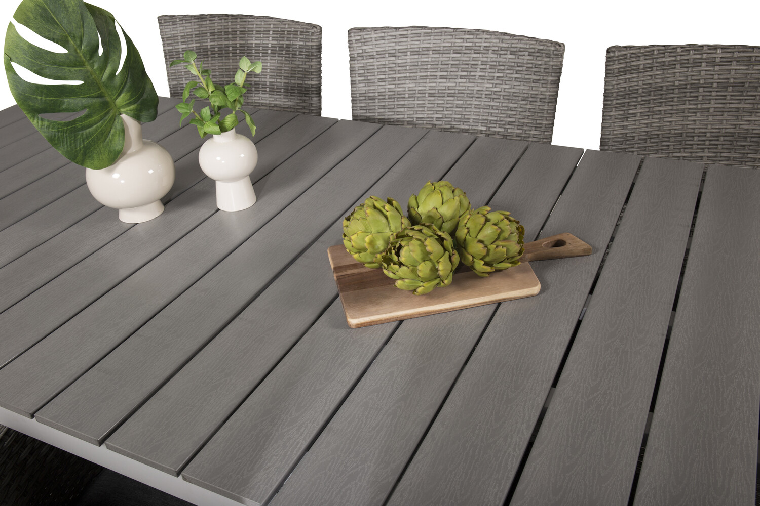 Komplet mize in stolov Dallas 3030 (Bela + Siva)