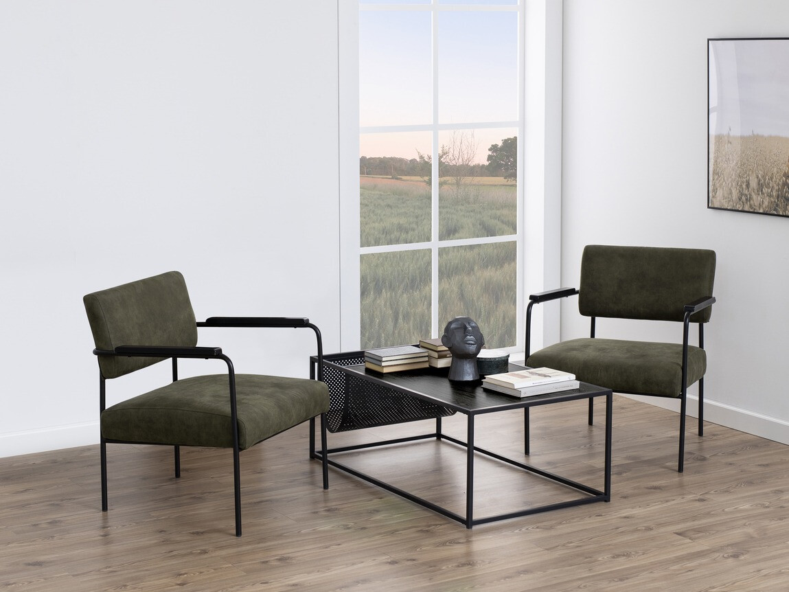 Klubska mizica Norsica Sevferi 130 (Črni pepel + Črna)