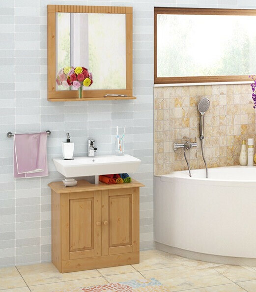 Prostostoječa kopalniška omarica za umivalnik Deletri 101 (Bor)