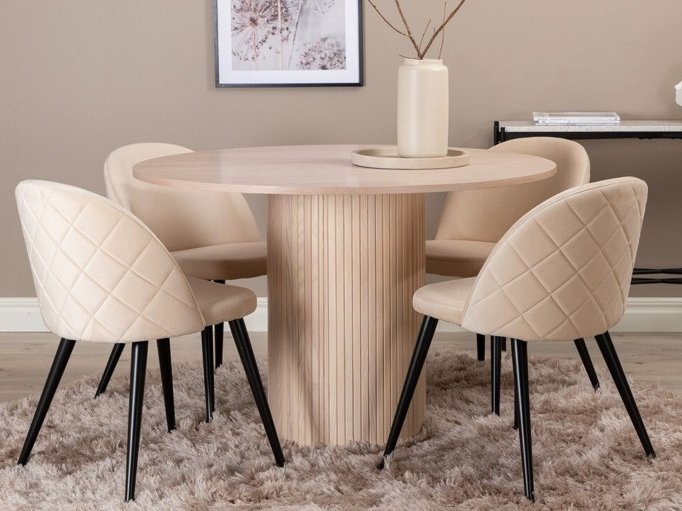 Jedilniški komplet Dallas 3072 (Krema + Črna)