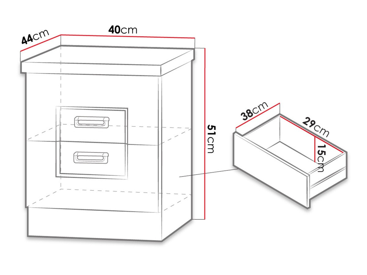 Nočna omarica Lircava 113 (Lefkas hrast)