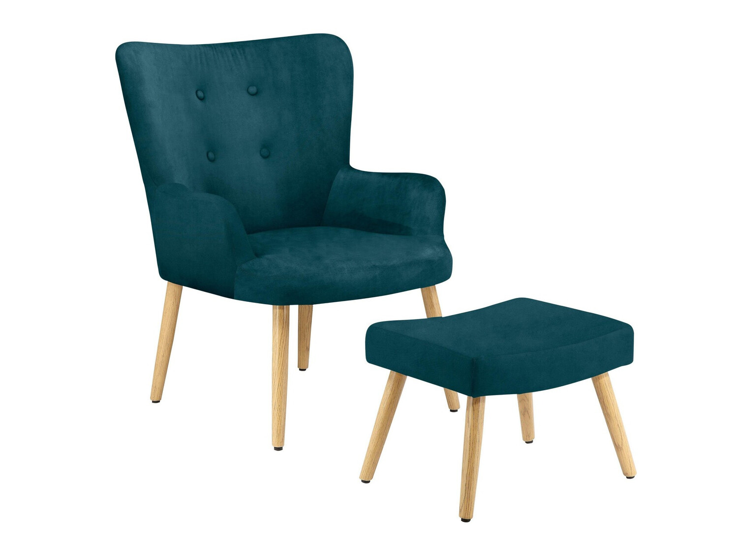 Fotelj Denton 304 (Turkizna + Svetel les)