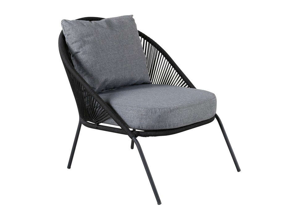 Vrtni fotelj Dallas 1079 (Črna + Siva)