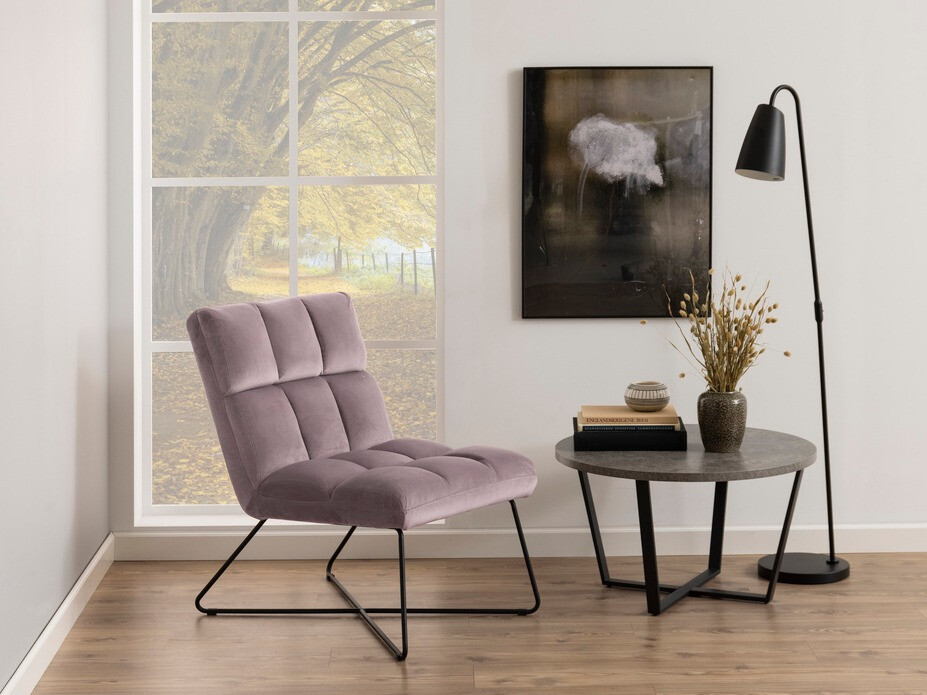 Fotelj Norsica 370 (Umazano roza + Črna)