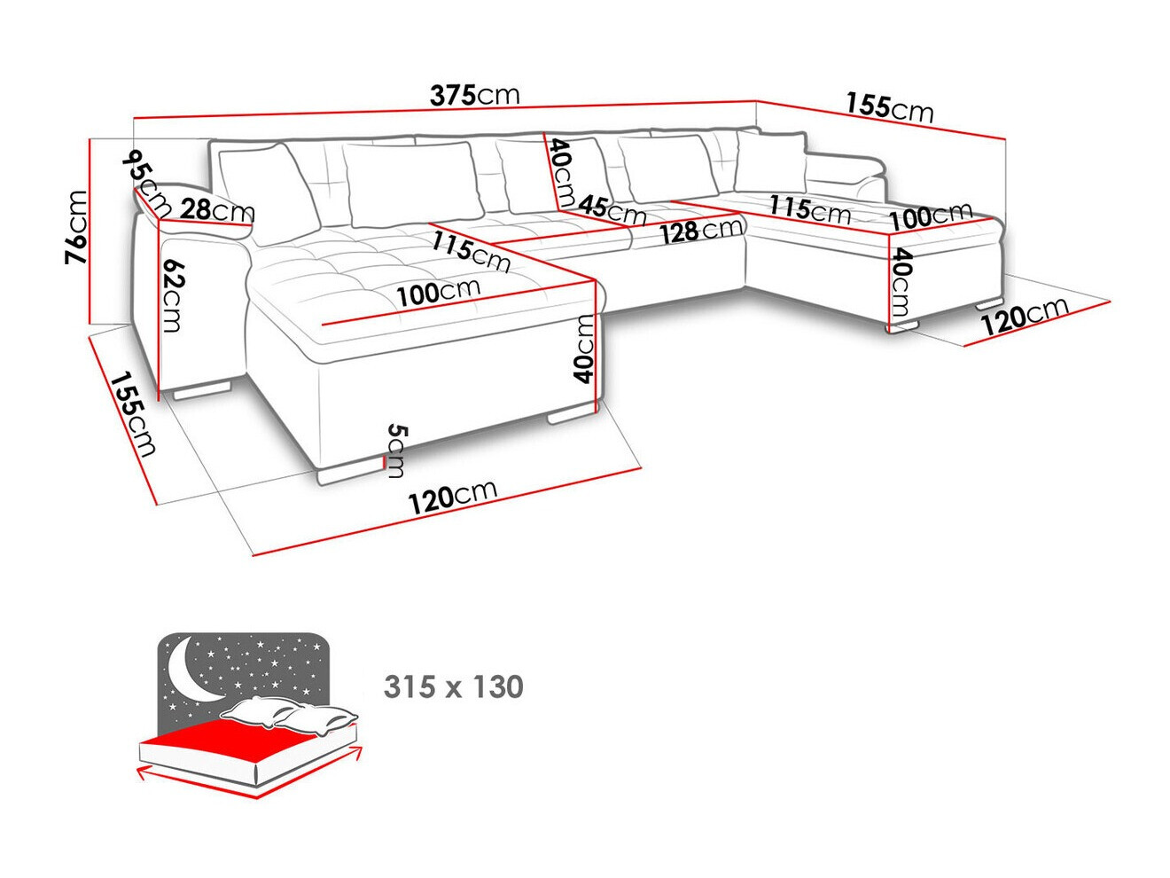 Kotna garnitura Comfivo 111 (Kronos 07 + Kronos 02 + Kronos 07)